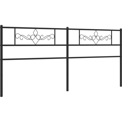 VidaXL Kovinsko posteljno vzglavje črno 193 cm, (21048478) Slike