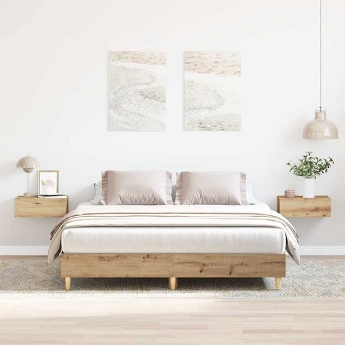  Okvir kreveta bez madraca boja hrasta artisan 140x200 cm Cene