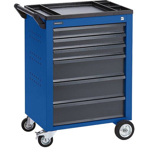 eurokraft pro voziček za orodje, 6 predalov z ločeno blokado, vxšxg 930 x 630 x 410 mm, modra Cene