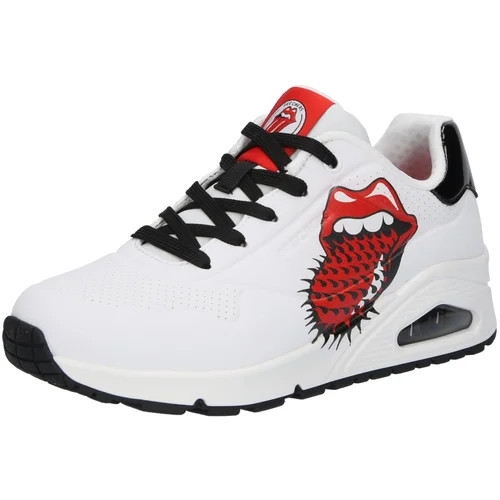 Skechers Niske tenisice 'Rolling Stones Lick' crvena / crna / bijela