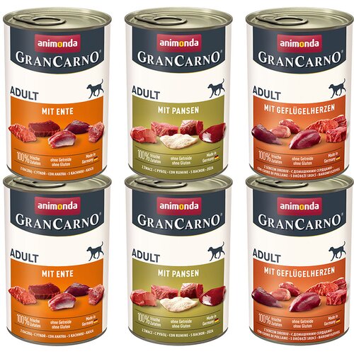  Varčno pakiranje animonda GranCarno Original Adult 12 x 400 g - Mešano pakiranje 2 (3 vrste) Cene