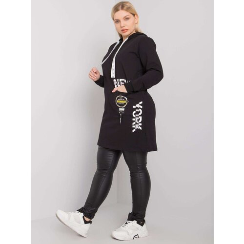 Fashion Hunters Black cotton tunic size plus Cene