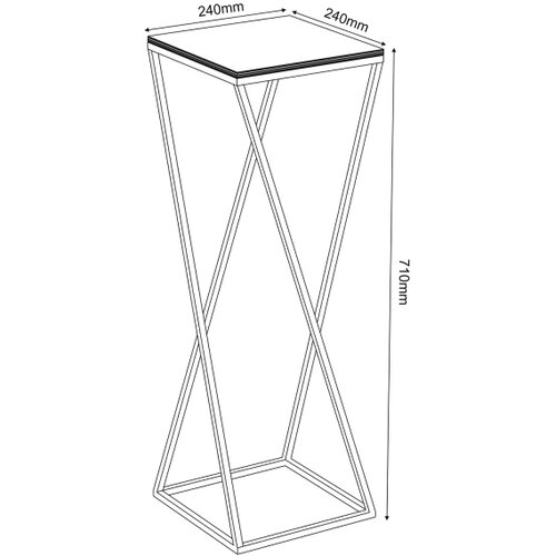  Stalak za cveće 70x24 cm crne boje Slike