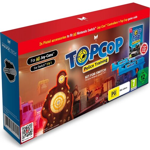 Maxx_Tech Top Cop Police Training komplet z igro za Nintendo Switch 1 &amp;amp; 2 Slike