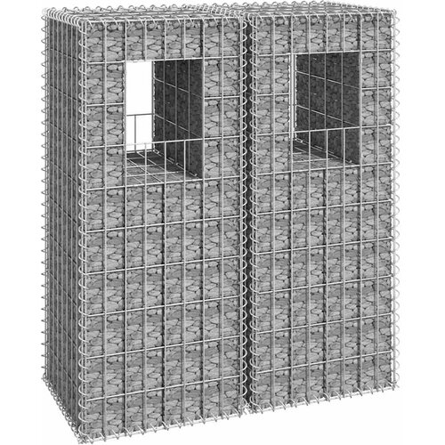  Gabionske stupne košare 2 kom 40 x 40 x 100 cm željezne Cene