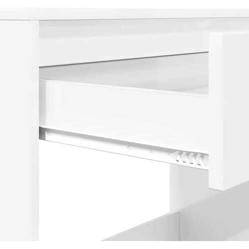  Stol Visoki Sjaj Bijeli 100 x 50 x 78 cm Konstrukcijsko drvo Slike