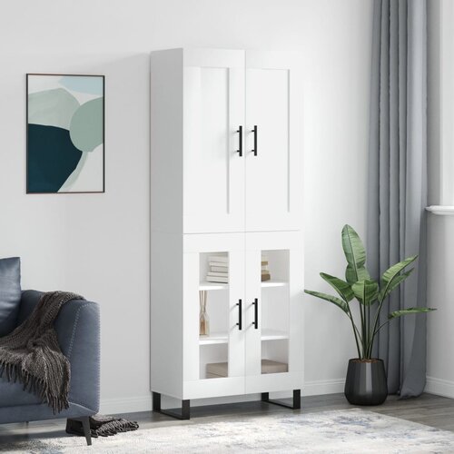 vidaXL Visoka komoda bijela 69 5x34x180 cm konstruirano drvo | shoptok.hr