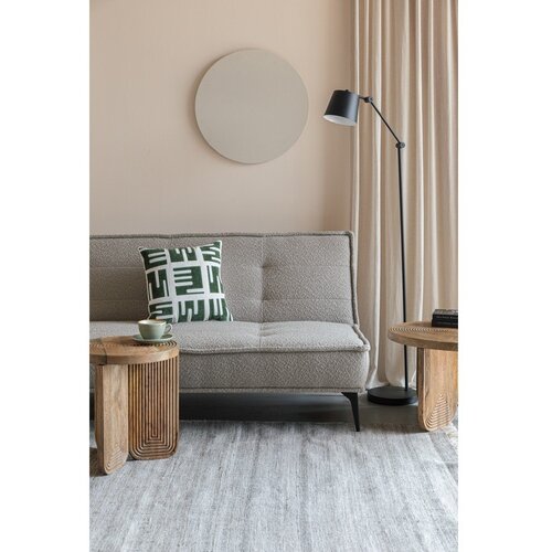 White Label Bež raztegljiva sedežna garnitura iz tkanine boucl&amp;eacute; 184 cm Cielke &amp;ndash; Slike
