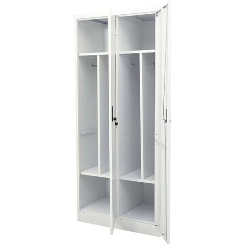 VidaXL Garderobna omara svetlo siva 80x50x180 cm jeklo Slike
