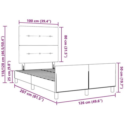  Ružičasta bar&amp;scaron;unasta konstrukcija kreveta 120x200 cm Slike