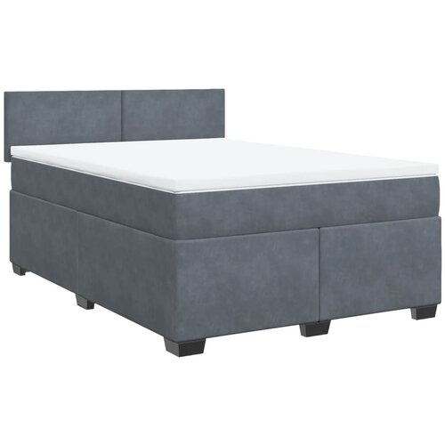 Maison Chic Box spring postelja - Vzmetna postelja z vzmetnico temno siva 160x200 cm žamet SL4829, (21901451) Cene