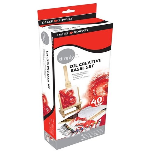  Kreativni uljani set sa &amp;scaron;tafelajem Daler-Rowney Simply - 40 delova () Slike