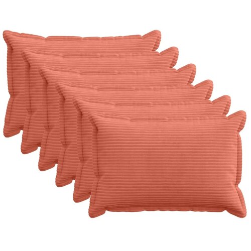  Presvlaka za jastuk 6 kom. HOUTEN Crvena narančasta 30 x 50 cm - Crvena narančasta 30 x 50 cm 6 Cijene