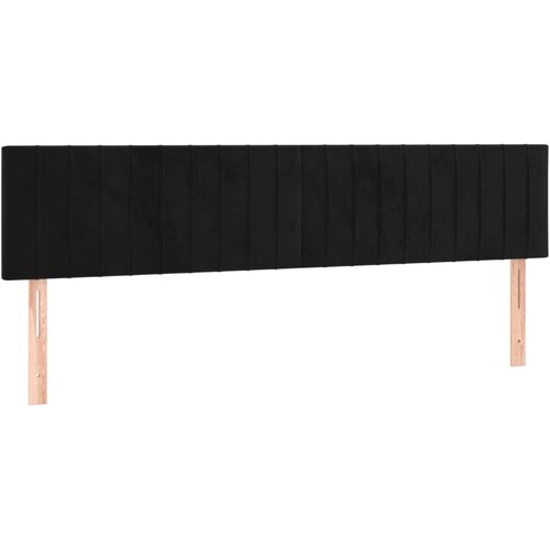 Maison Chic Posteljno vzglavje - Vzglavna omarica 2 kosa črno 80x5x78/88 cm žamet, (22078288) Cene