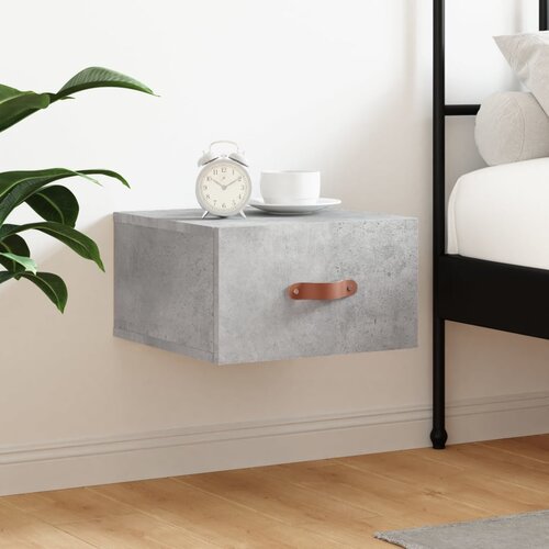 VidaXL Stenska nočna omarica betonsko siva 35x35x20 cm Slike