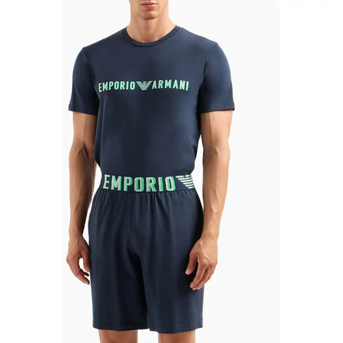 Emporio Armani Underwear Pižama 1115734R516 Mornarsko modra Regular Fit