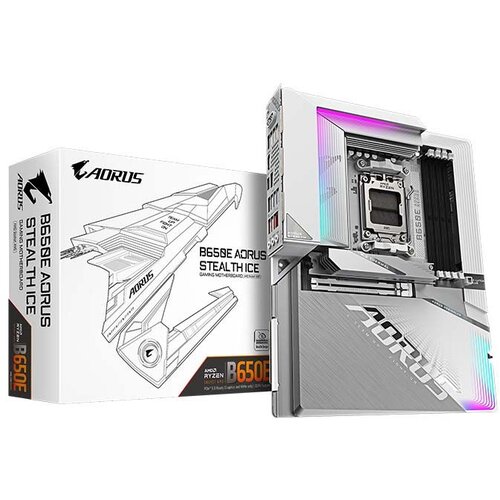 Gigabyte B650E A STEALTH ICE, DDR5, SATA3, USB3.2Gen2x2, DP, 2.5GbE, WiFi, AM5 ATX Cene