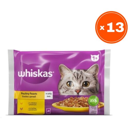 Whiskas Vlažna hrana za mačke, Živina, 4x85g, 13 pakovanja Cene