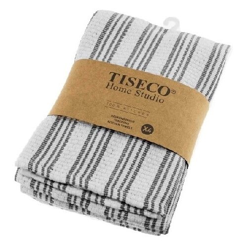 Tiseco Home Studio Komplet 4 sivih bombažnih krp, 50 x 70 cm Cene
