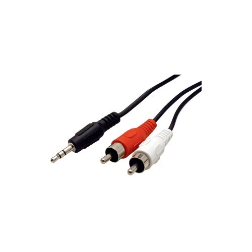 Roline 11.09.4349 utičnica audio priključni kabel [1x 3,5 mm banana utikač - 2x muški cinch konektor] 10.00 m crna sa zaštitom | Eponuda.ba