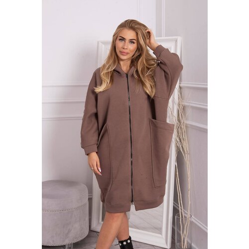 Kesi Oversize insulated mocha sweatshirt Cene