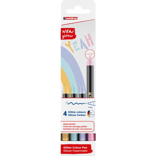 Edding blomasteri E-1200 1-3mm glitter , set 1/4 pastelne boje sortirano ( 08L1200GQ4 ) Cene