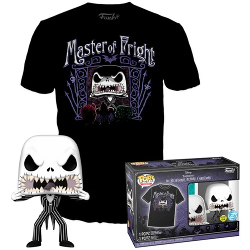 Funko pop! & TEE: Disney - Jack Skellingtonkellington - Majhen - (s) - Disney: Noč pred božičem - majica - Oblačila z zbirljivo vinilno figuro - Ideja za darilo - igrače in kratki rokavi Top, (21238750)