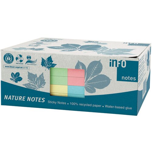  samoljepljiv 125x75mm 12x100l nature global notes 5655-88box sortirano Slike