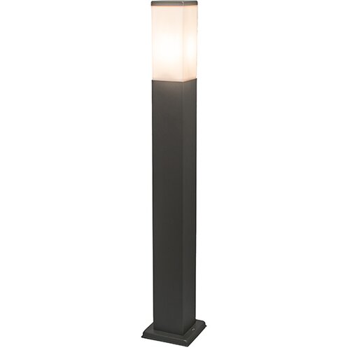 QAZQA Moderna zunanja svetilka temno siva z opalom 80 cm IP44 - Malios Cene