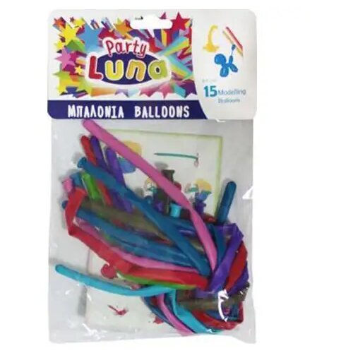 Luna 15-delni paket pisanih balonov za modeliranje Cene