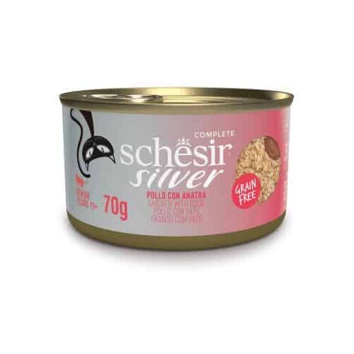 Schesir Cat Silver Senior Pi&scaron;čanec s racom 70 g konzerva Cene
