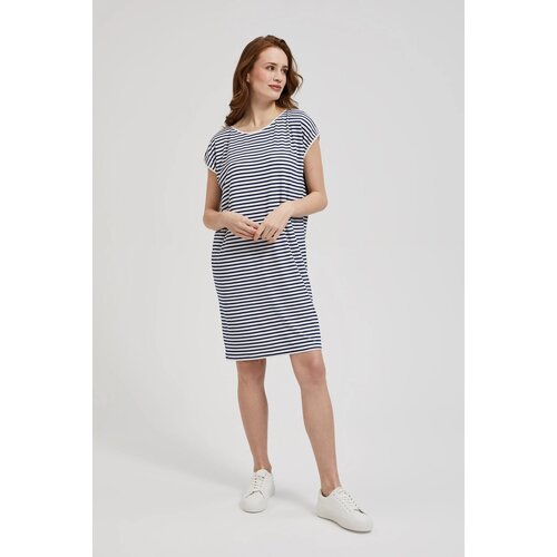 Moodo Women's Leisure Dress - Blue/White Cene
