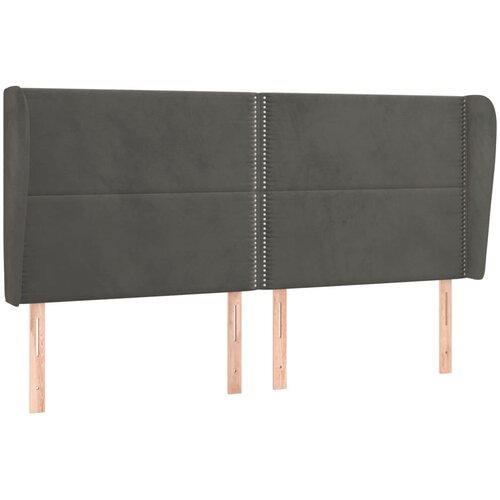 Maison Chic vzglavna omarica - nočna omarica - posteljna omarica z u&amp;scaron;esi temno sivo 163x23x118/128 cm žamet, (21711765) Slike