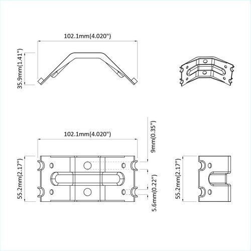  Ukljucuje: nosač 2 pcs Cinkom premazano 106 x 55 x 1 5mm Čelik Slike