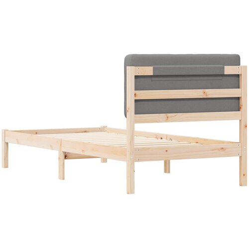  Krevetni okvir s tapiciranim uzglavljem Svijetlo siva Svjetlosiva 205.5 x 95.5 x 84.5 cm Slike