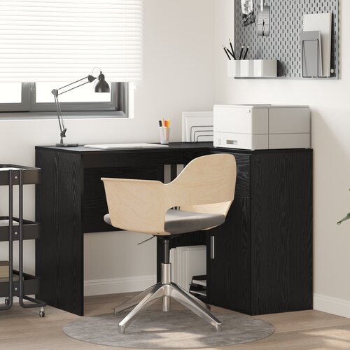 vidaXL Kutni stol crni hrast 102x88x75 cm inženjersko drvo Cijene