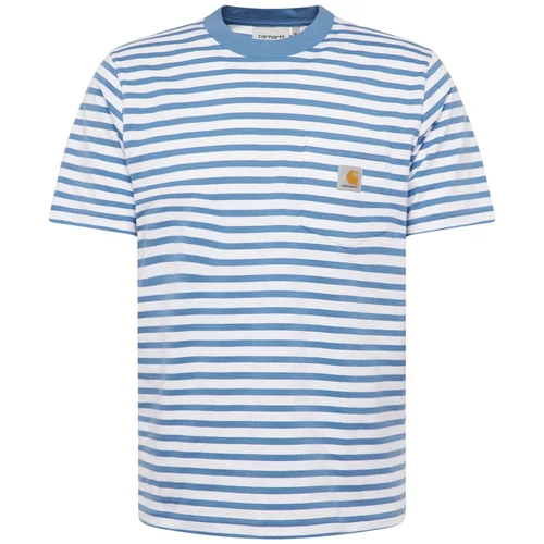 Carhartt WIP Majica nebeško modra / bela