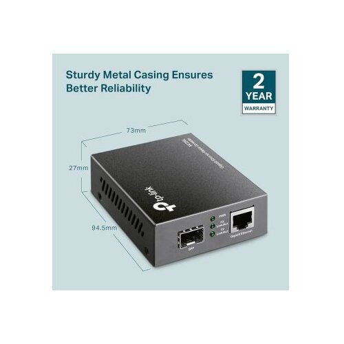 Tp-link Gigabitni mrežni konverter, SFP / LAN - MC220L, Sivi Cene