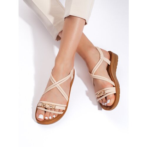 Shelvt Beige flat sandals with decoration Cijene