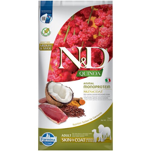 Farmina N&D Quinoa Skin & Coat Medium/Maxi patka, kokos i kurkuma - 7 kg Cijene