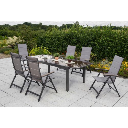 Gardenson VRTNA GARNITURA TRIVERO aluminij rjava, barve grafita Slike