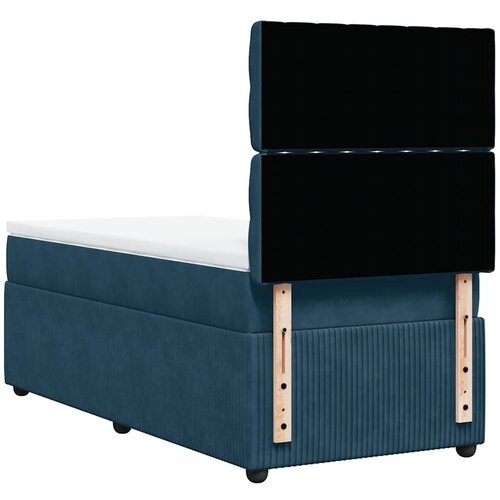 Box spring krevet s madracem plavi 100x200 cm bar&amp;scaron;unasti Slike