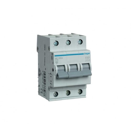 HAGER automatski osigurač 10A, 3P, C, 6KA MC310A Slike