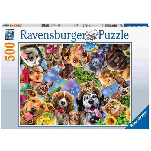 Ravensburger Puzzle Zivotinjski selfi, 500 delova Slike