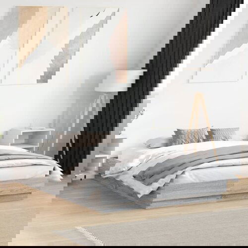 Furnova Posteljni okvir siva sonoma 140x190 cm inženirski les, (21936327) Slike