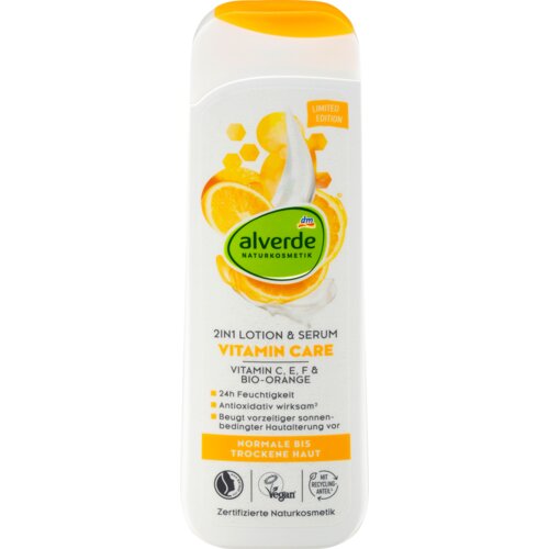 Alverde Naturkosmetik VITAMIN CARE 2IN1 losion i serum za telo 250 ml Cene