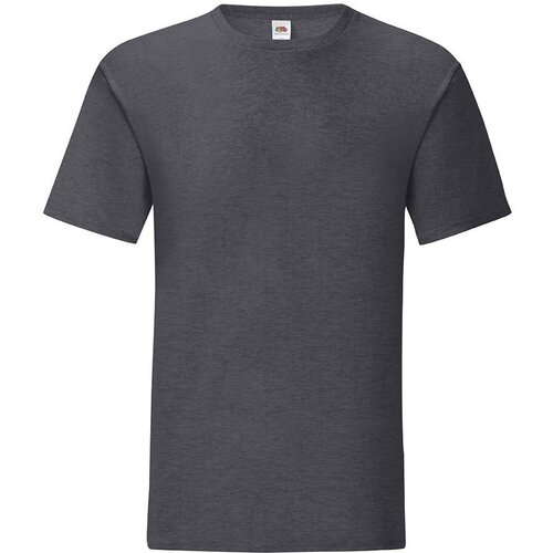 Fruit Of The Loom Grey Iconic Combed Cotton T-shirt Cene