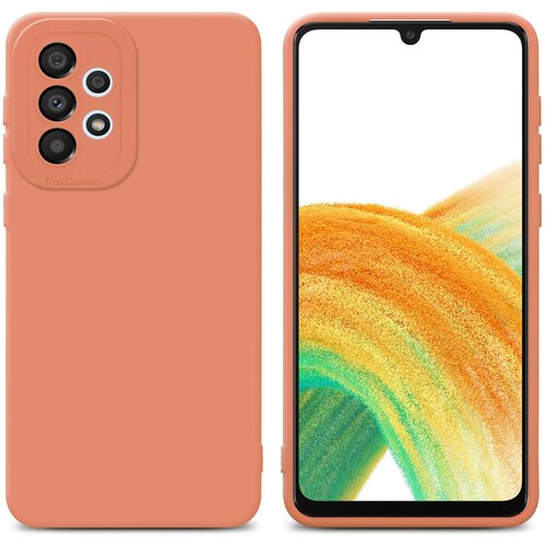  Ohišje, združljiv s Samsungom v tekočini svetlo oranžni pokrov - zaščitni pokrov iz fleksibilnega silikona TPU, (20603579) Cene