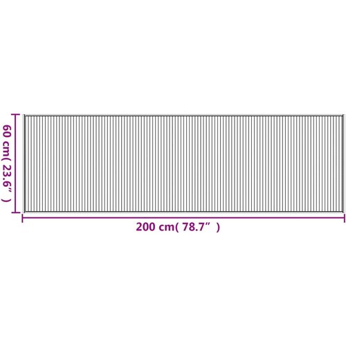  Pravokutni tepih crni 60x200 cm bambus Slike
