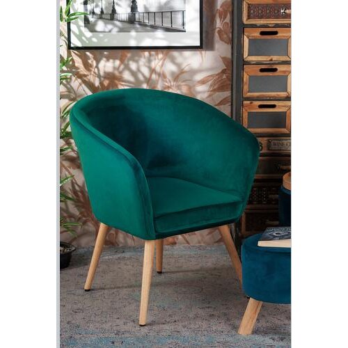  FOTELJA ARLEN VELUR VERDE S DRVENIM NOGAMA 53867 Cijene